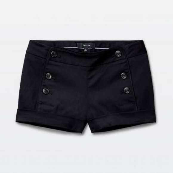 Aritzia Talula double-breasted black sailor shorts, mid-rise, size US 00 - Picture 1 of 4